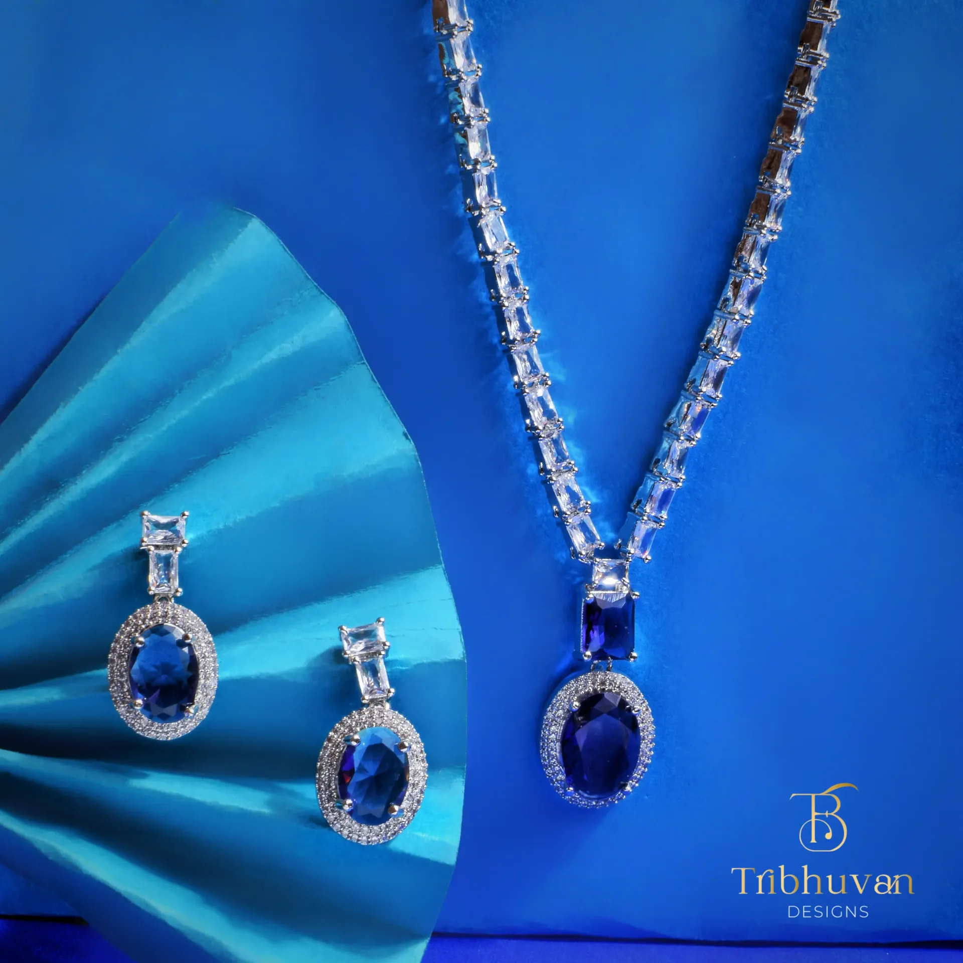 Royal Sapphire Elegance Necklace Set