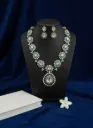 Emerald Bloom Polki Necklace Set