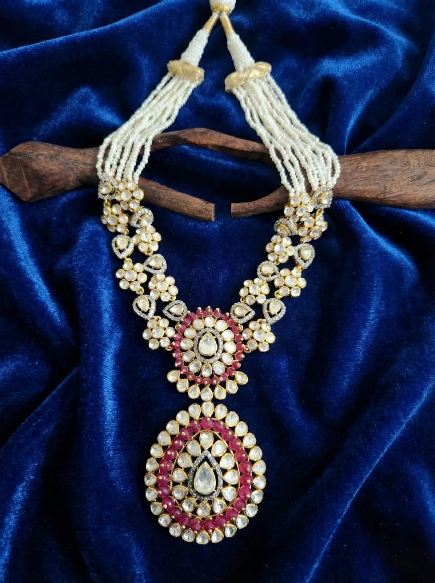 Rajsi Pearl Polki Haar
