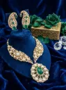 Emerald Royal Polki Statement Necklace Set